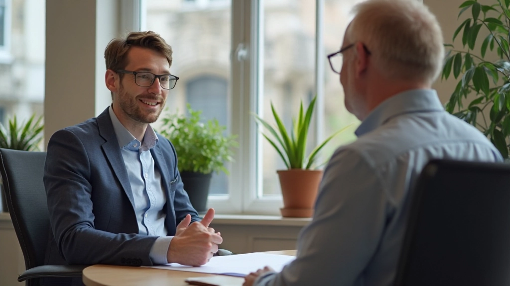 Professional in gesprek met mentor over carrièreontwikkeling en persoonlijke groei