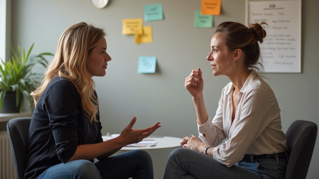 Professioneel coach sessie met focus op doelstelling en persoonlijke groei